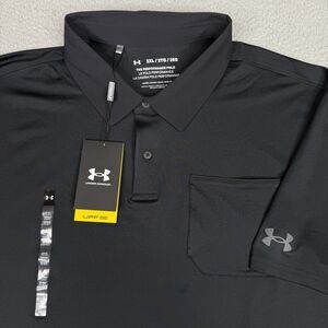 Under Armour Shirt Mens XXL 2XL Black UA Matchplay Performance Pocket Polo NWT